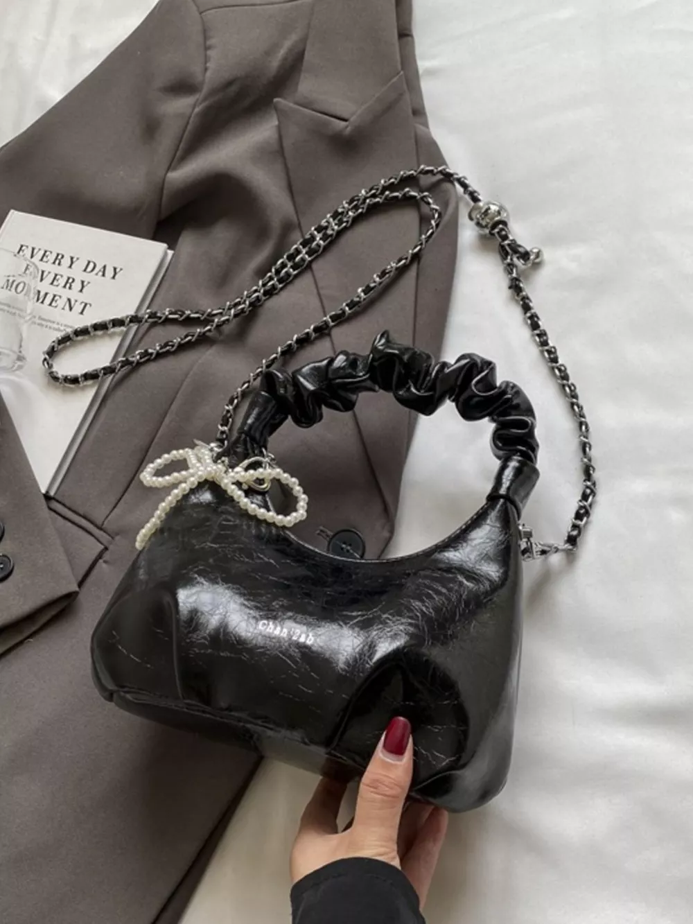 Ruched Handle Crossbody Bag, image 4