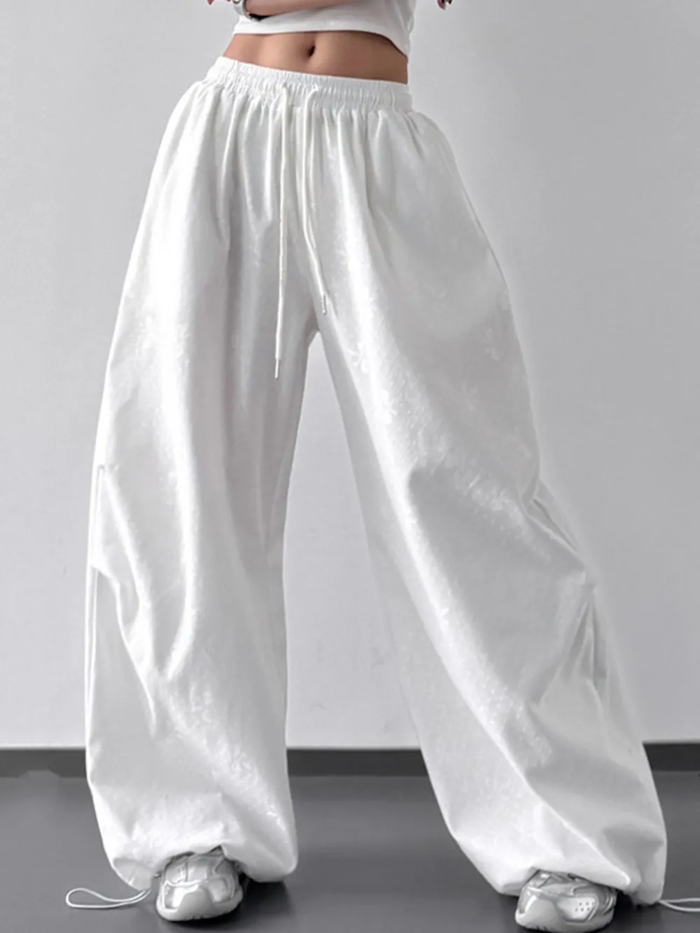 Wide Leg Casual Drawstring Pants, image 7