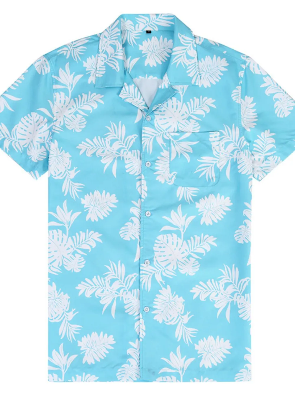 Men's Hawaiian Print Short Sleeve Button Down Shirt, image 3