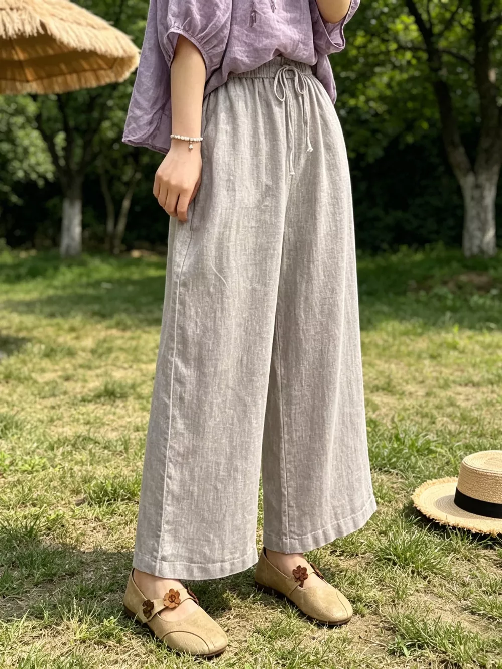 Casual Wide Leg Pants, image 2