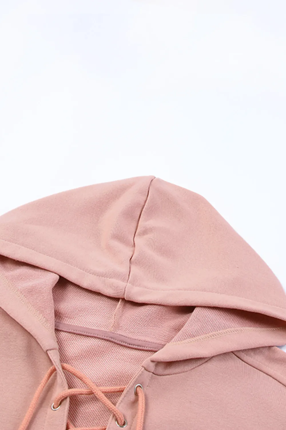 Lace Up Long Sleeve Hoodie, image 11