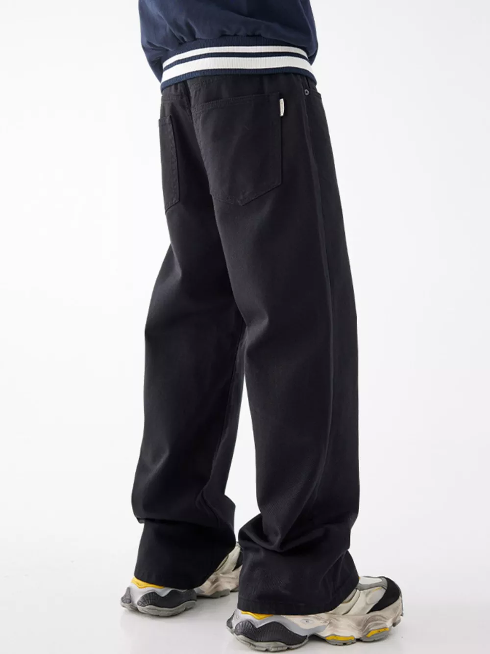 Men's Wide Leg Jeans with Pockets, image 2