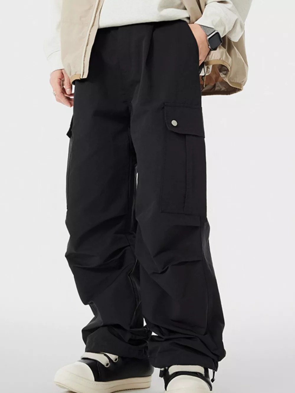 Men's Wide Leg Cargo Pants, image 2