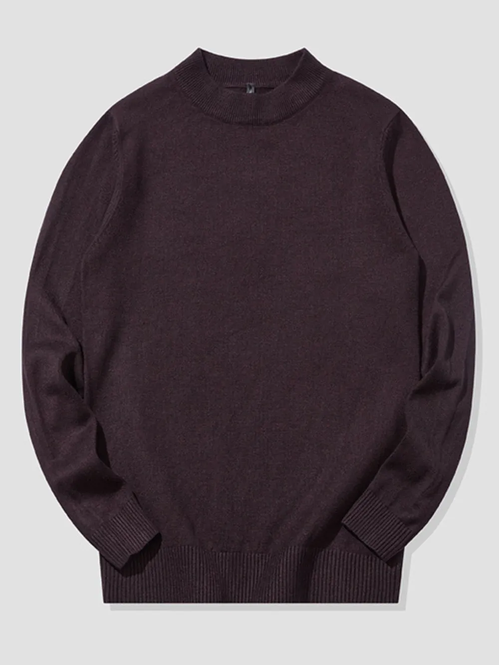 Men's Plus Size Ribbed Hem Long Sleeve Sweater, image 7