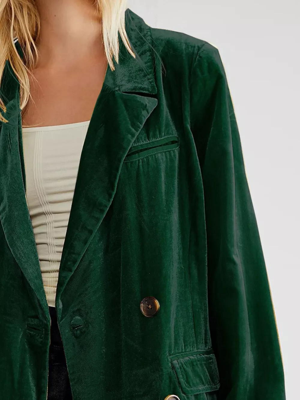 Lapel Collar Button Up Blazer, image 8