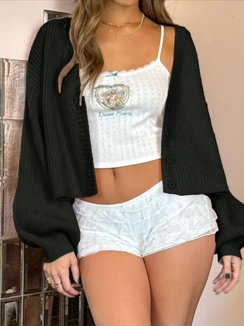 Button-Up Drop Shoulder Cardigan, image 8