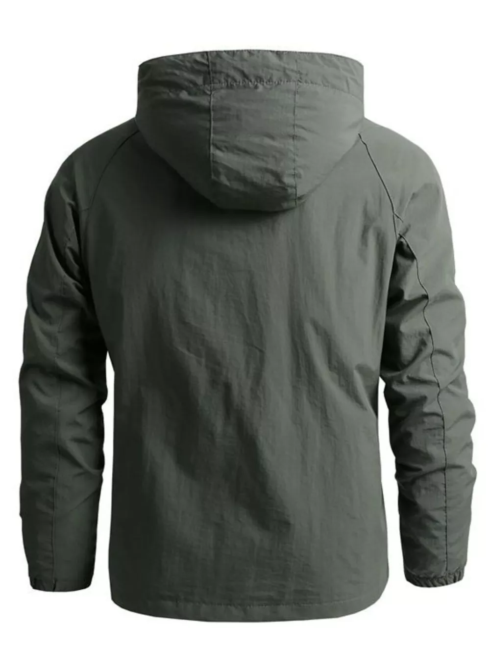 Men's Plus Size Zip Up Long Sleeve Hooded Jacket, image 3