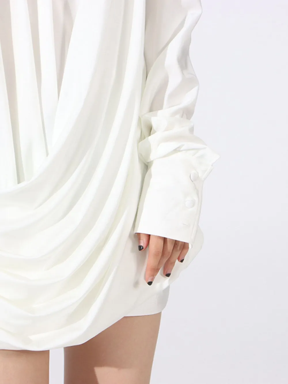 Ruched Long Sleeve Mini Dress, image 9