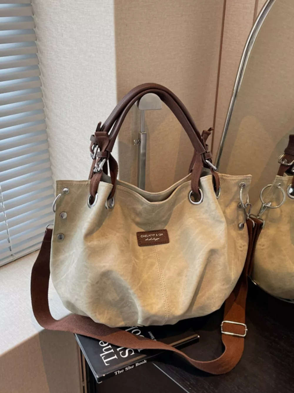 Vintage Adjustable Strap Crossbody Bag, image 5