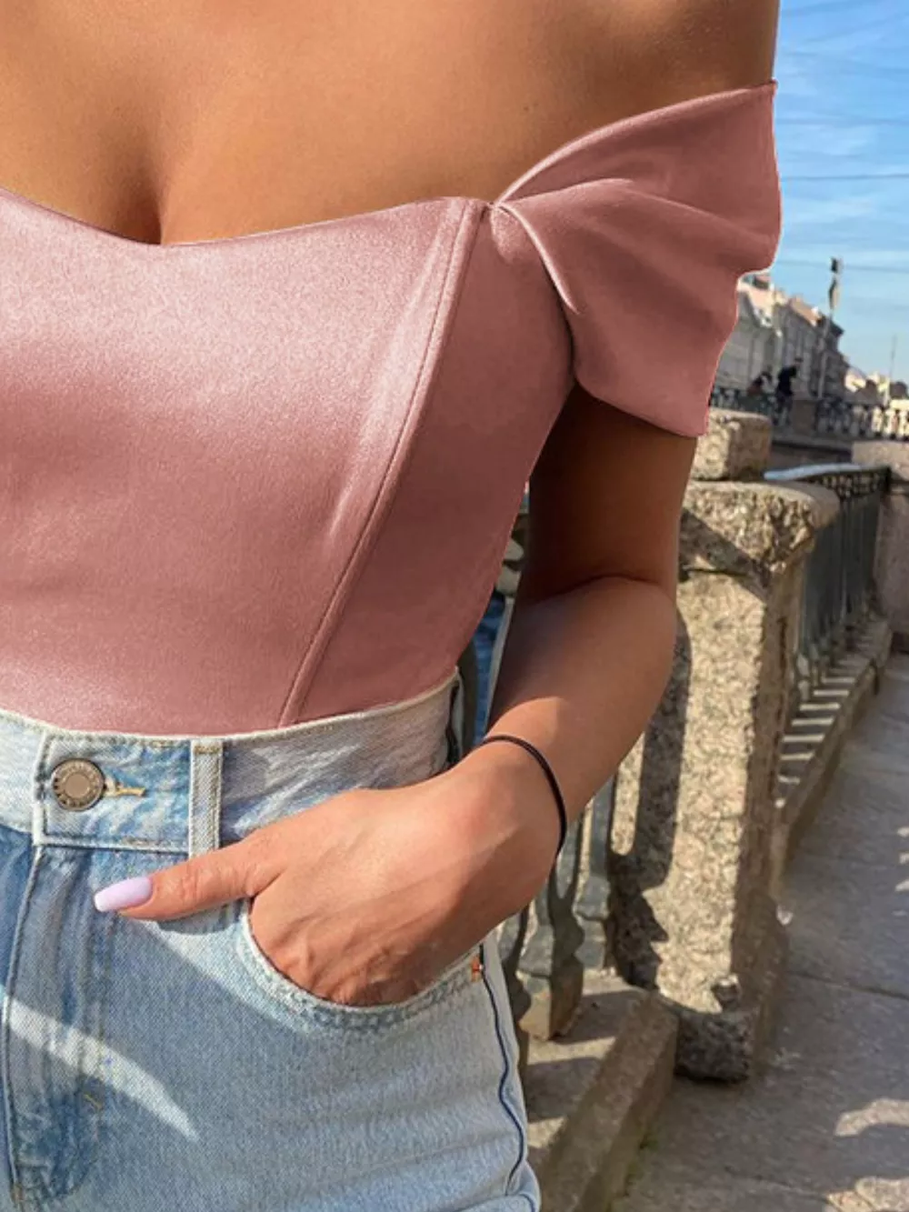 Off-Shoulder Short Sleeve Blouse, image 15