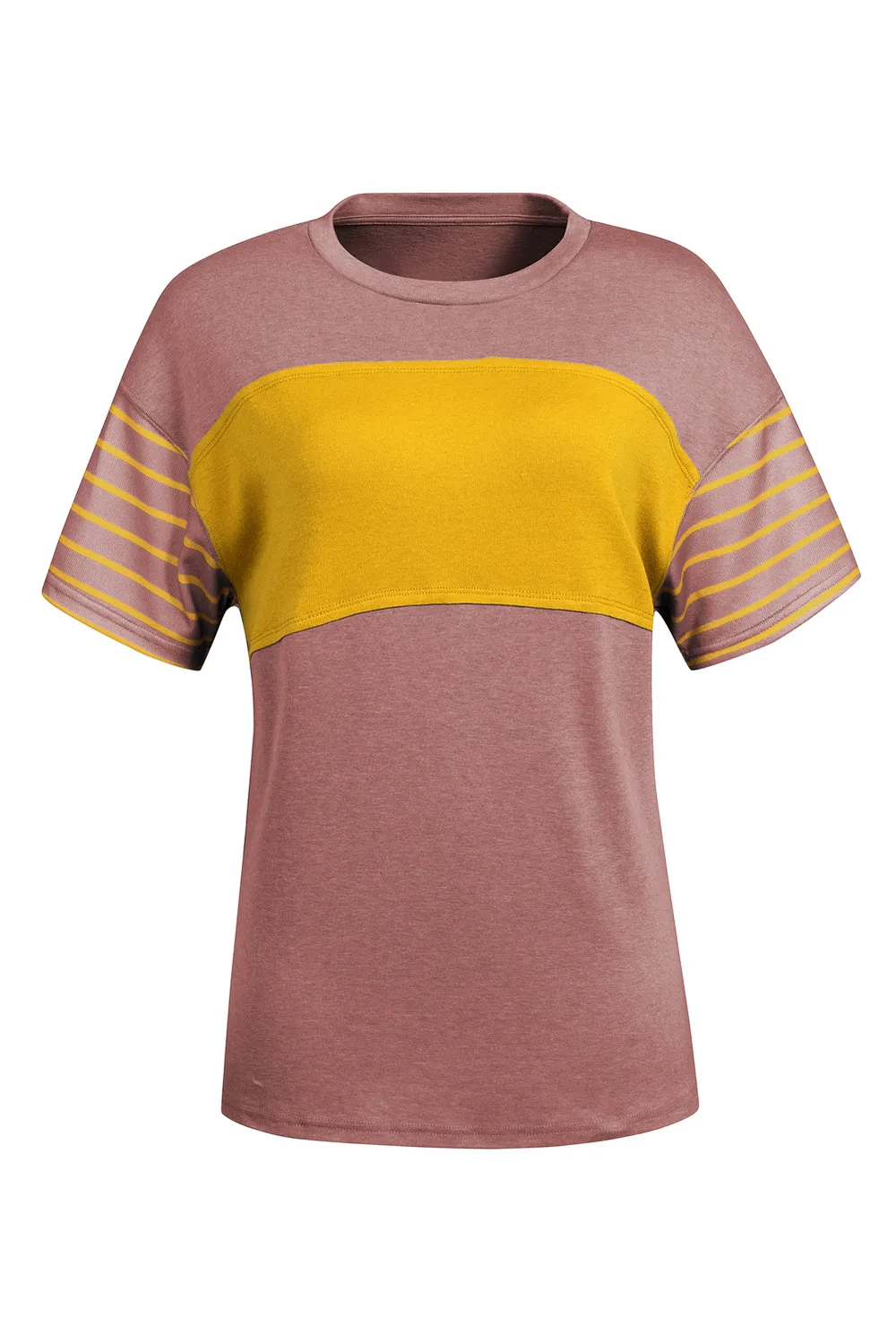 Striped Round Neck Short Sleeve T-Shirt, image 9