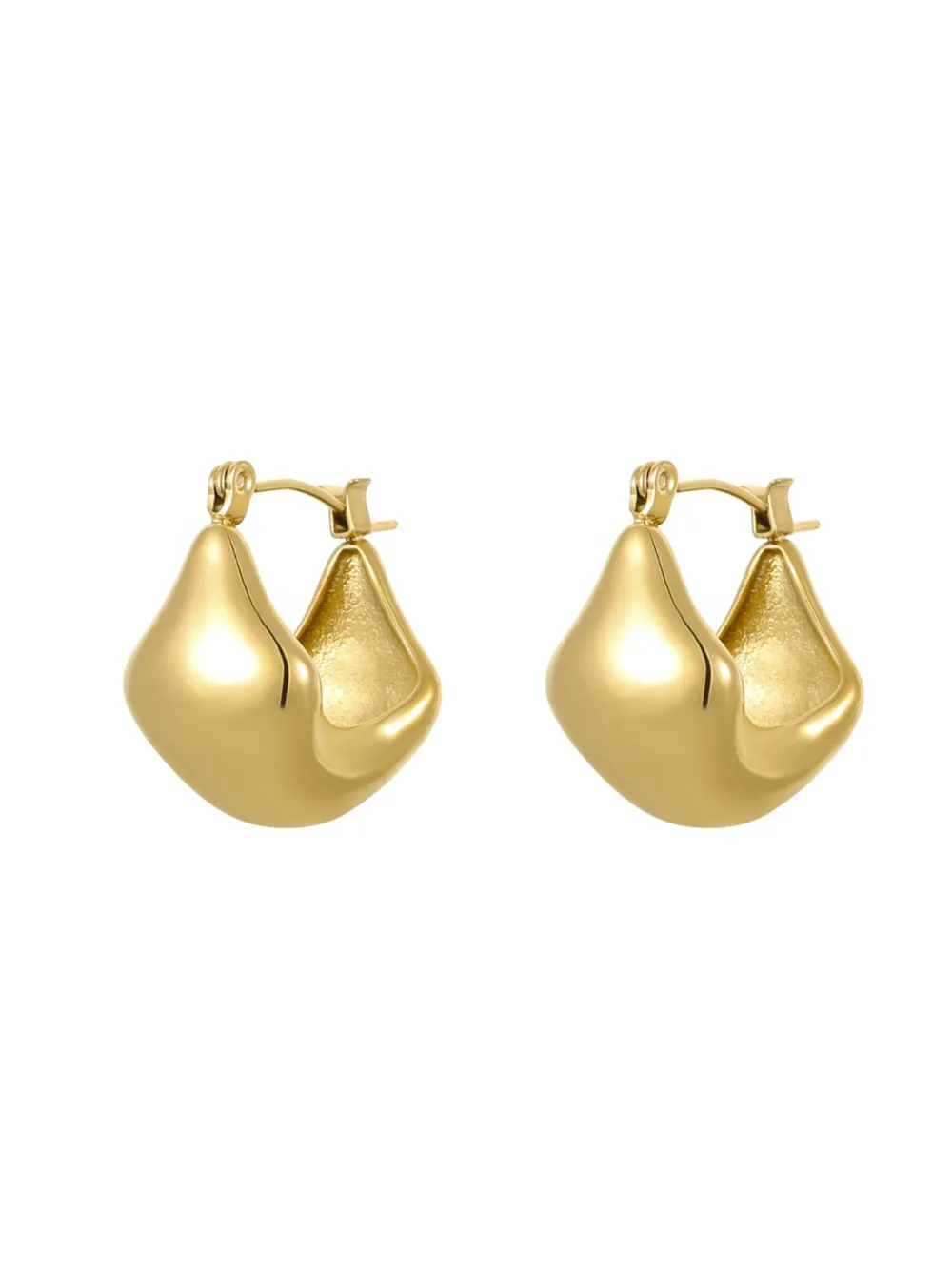 18K Gold-Plated Stainless Steel Geometric Earrings, image 4