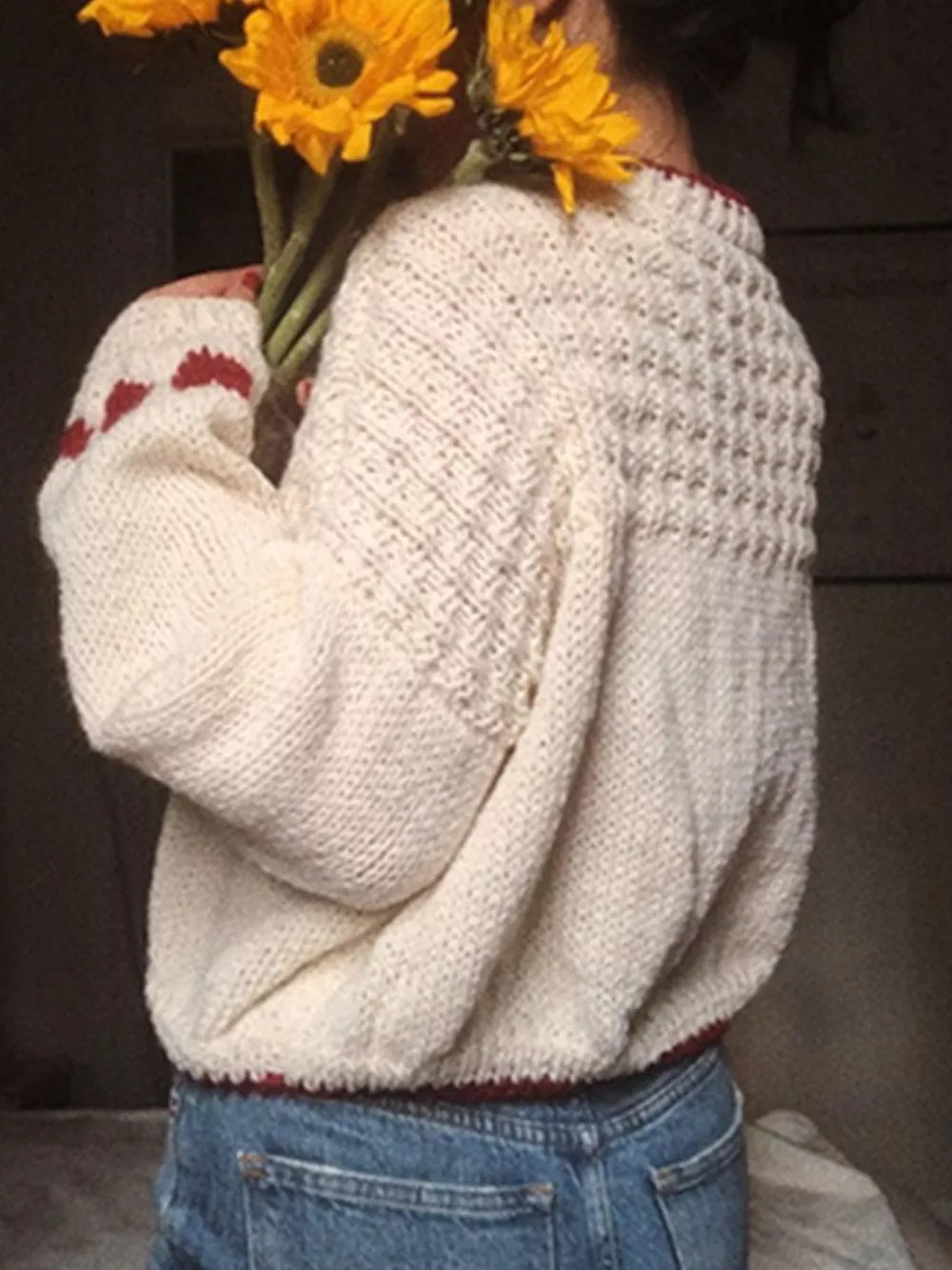 Contrast Trim Round Neck Sweater, image 3