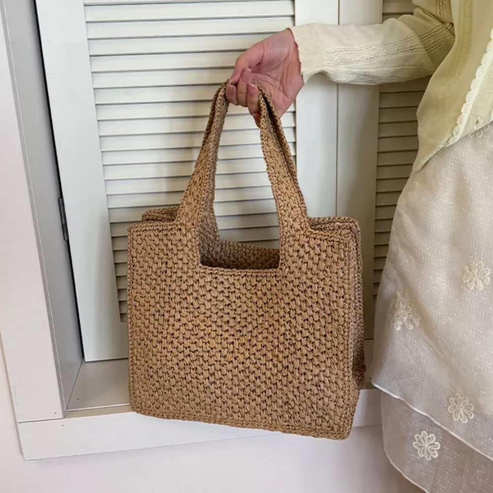 Woven Straw Handbag, image 9