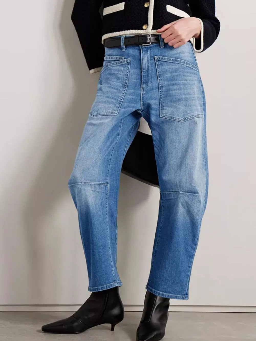 Wide-Leg Jeans with Patch Pockets, image 2