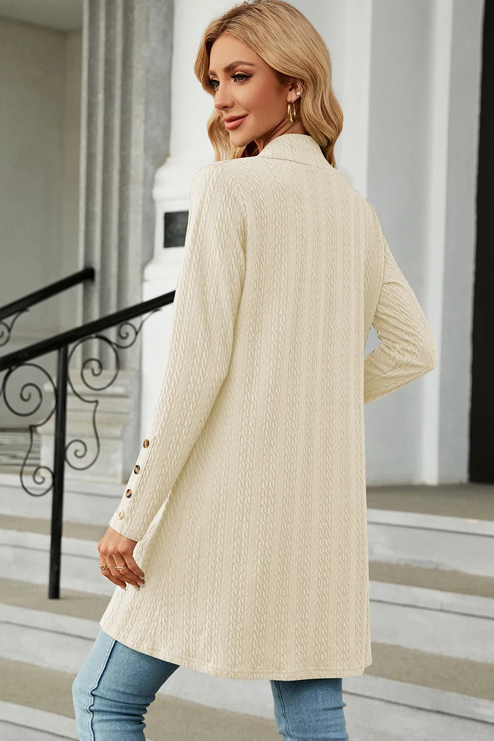 Open Front Long Sleeve Cardigan, image 34