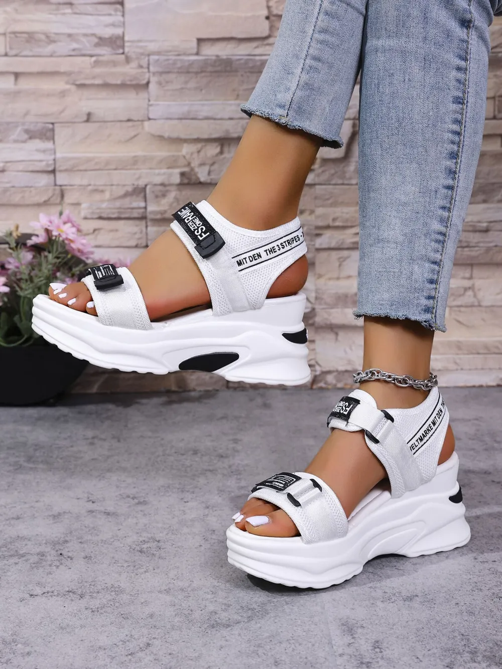 Open Toe Wedge Sandals, image 5
