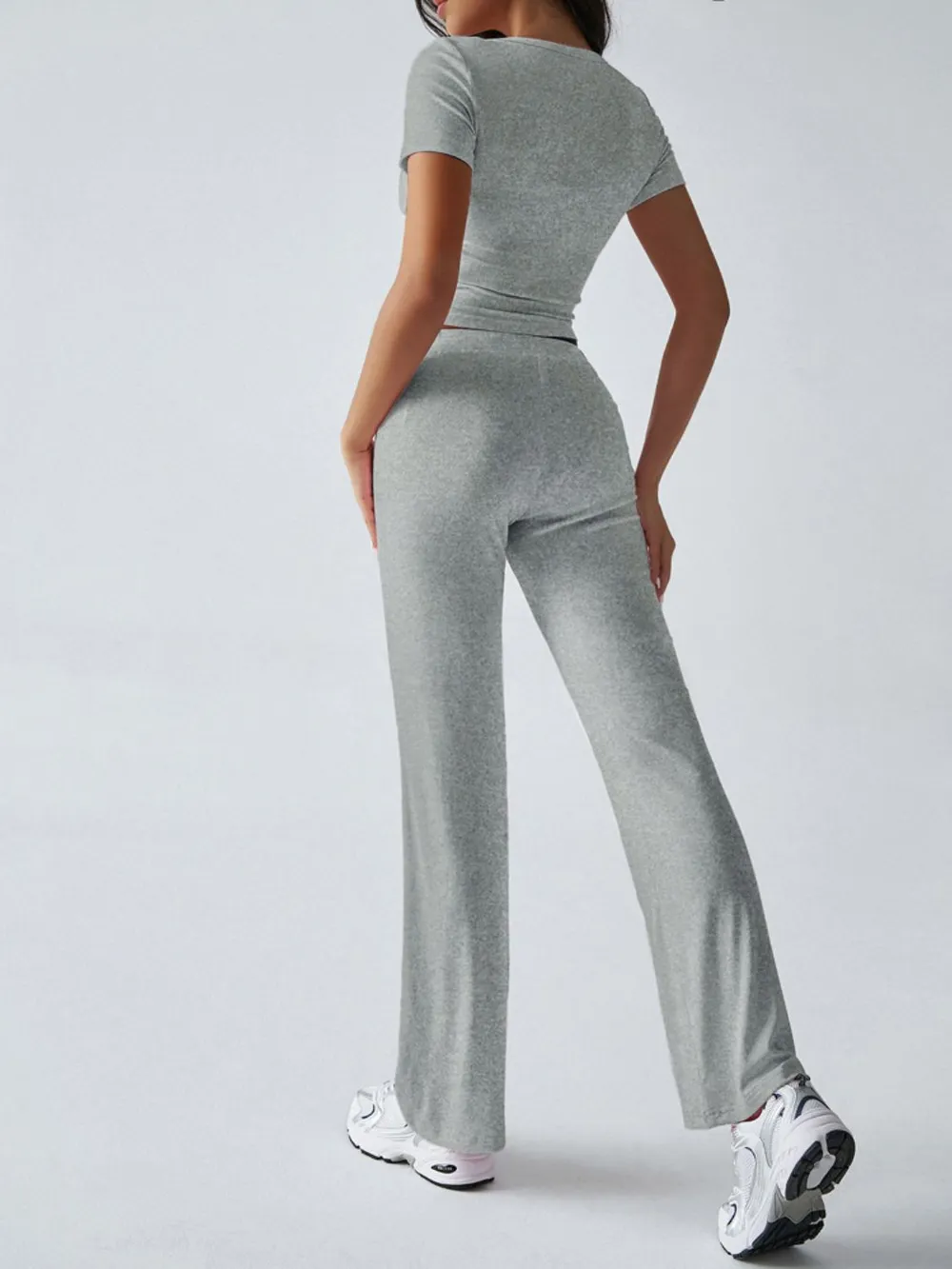 Short Sleeve Top and Drawstring Pants Set, image 17