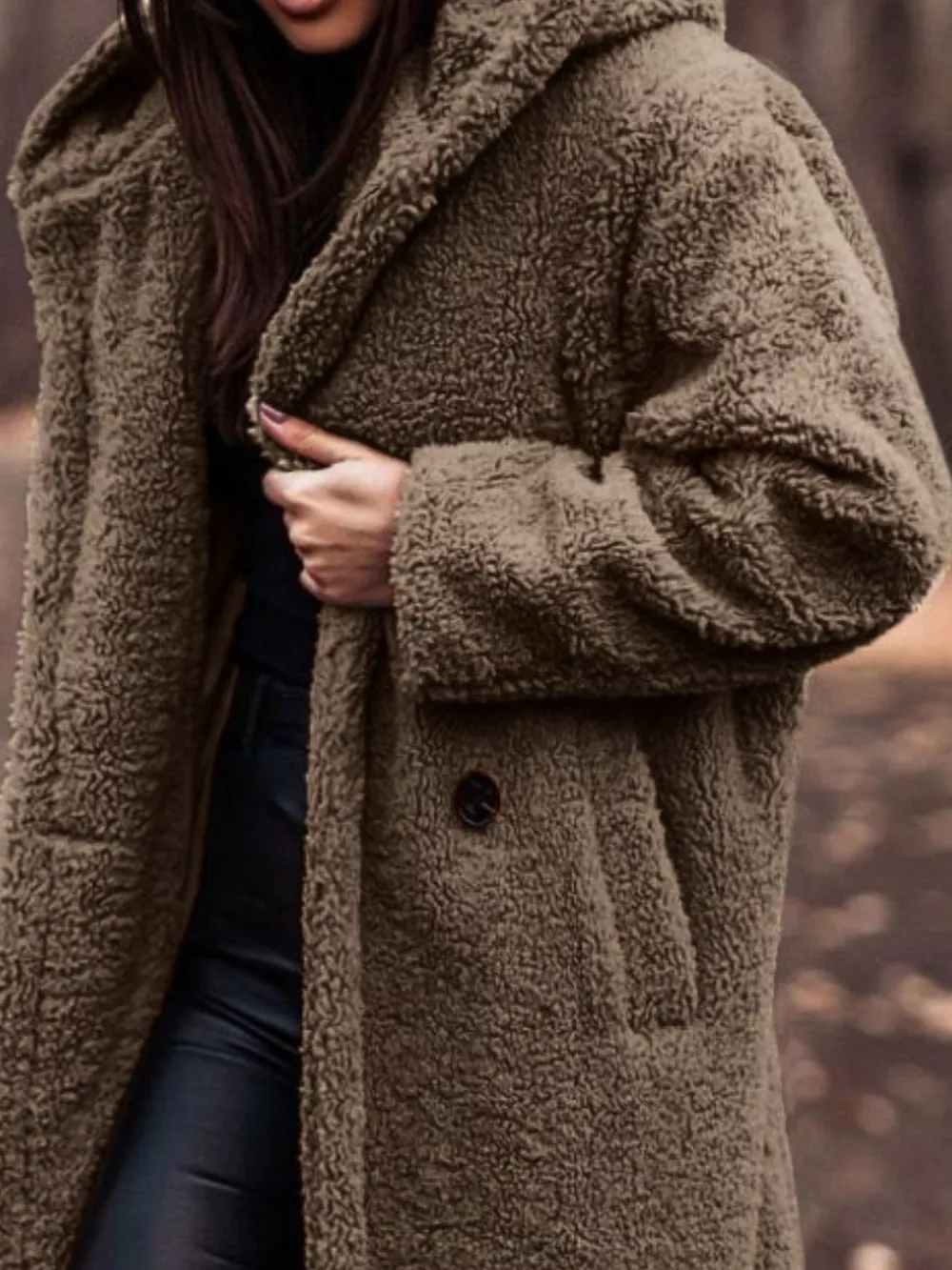 Teddy Bear Hooded Longline Outerwear, image 29