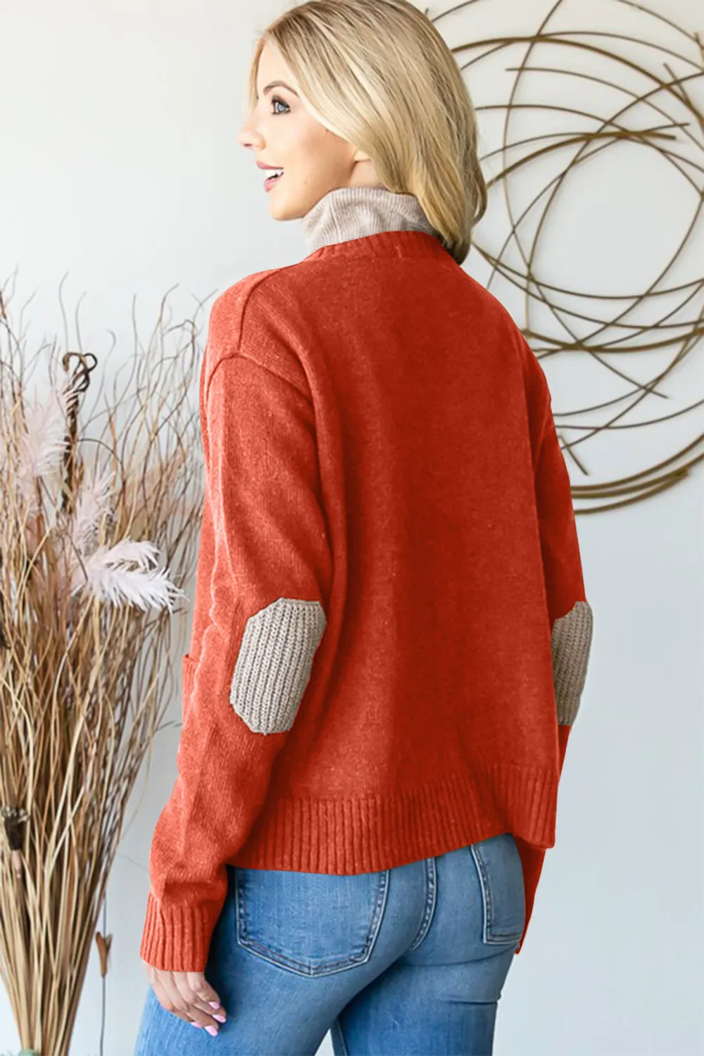Full Size Long Sleeve V Neck Button Down Cardigan, image 2