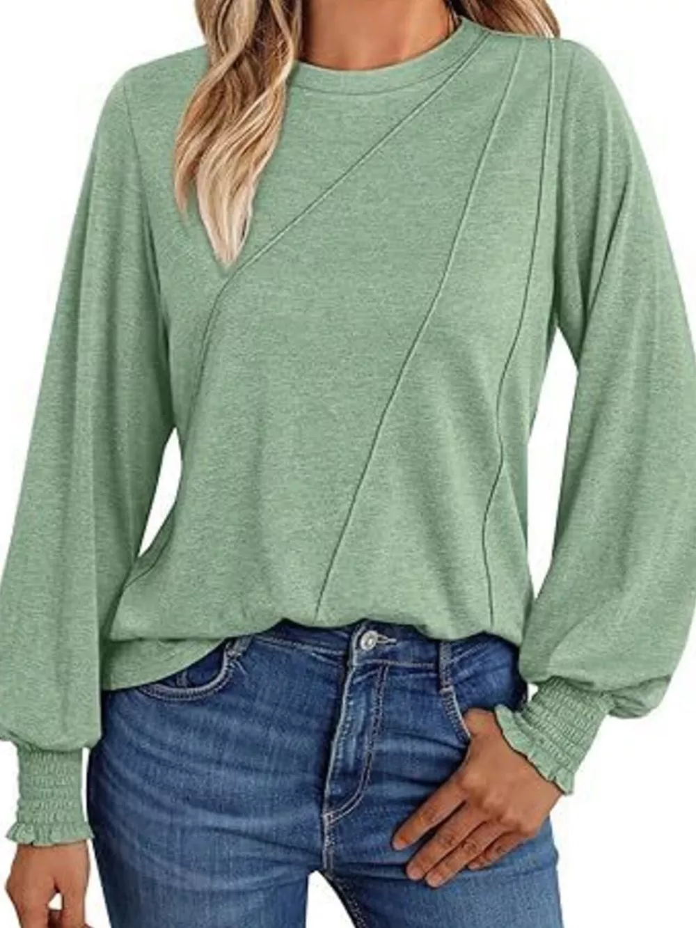 Round Neck Long Sleeve Top, image 17