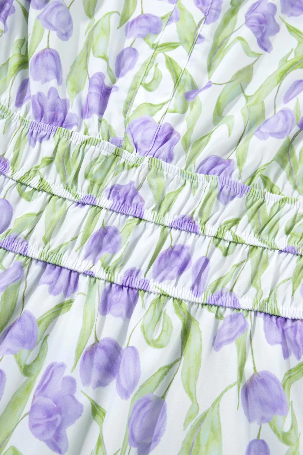 Floral Print Contrast Trim Midi Dress, image 9