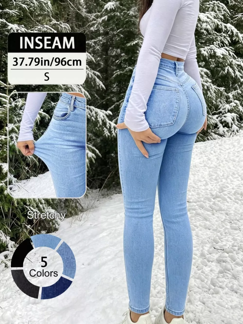 High-Waisted Skinny Jeans, image 2