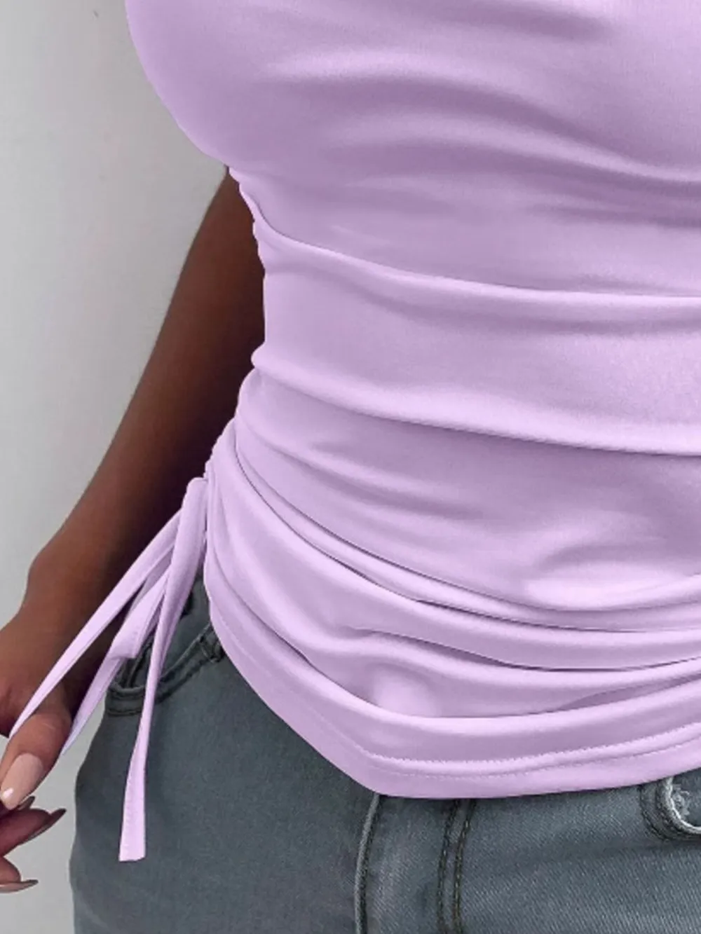Side Drawstring Ruched Cami, image 6