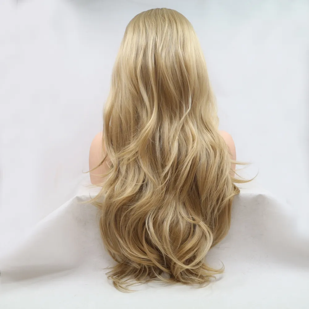 13*3" Lace Front Wigs Synthetic Long Wavy 24" 130% Density, image 2