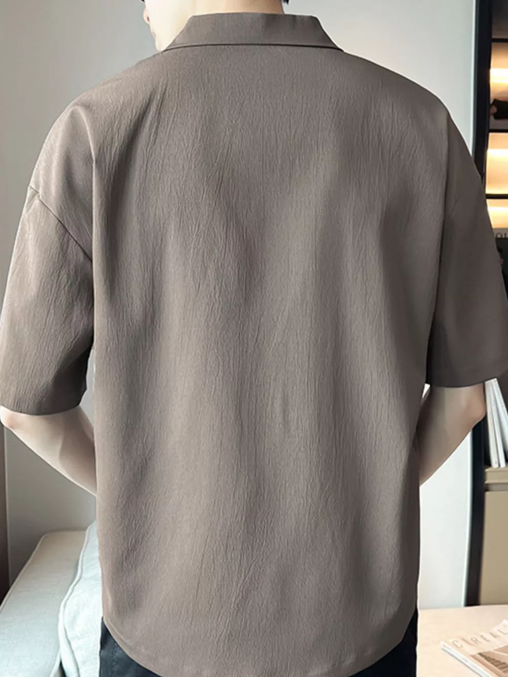 Men's Plus Size Short Sleeve Polo Shirt with Embroidered Detail, image 7
