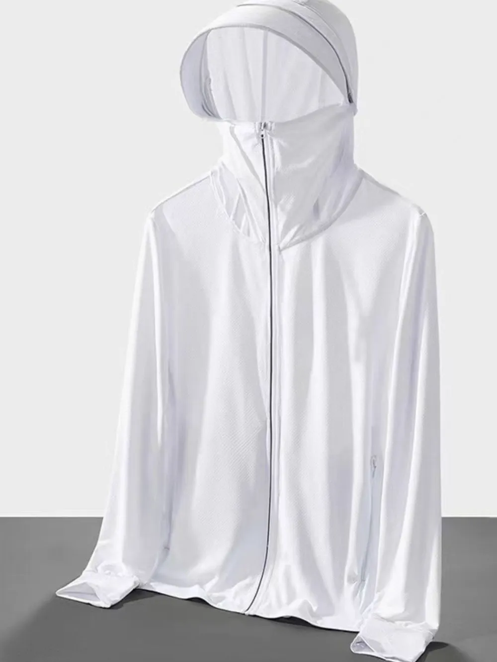Men's Plus Size Hooded Performance Jacket with Face Shield, image 4