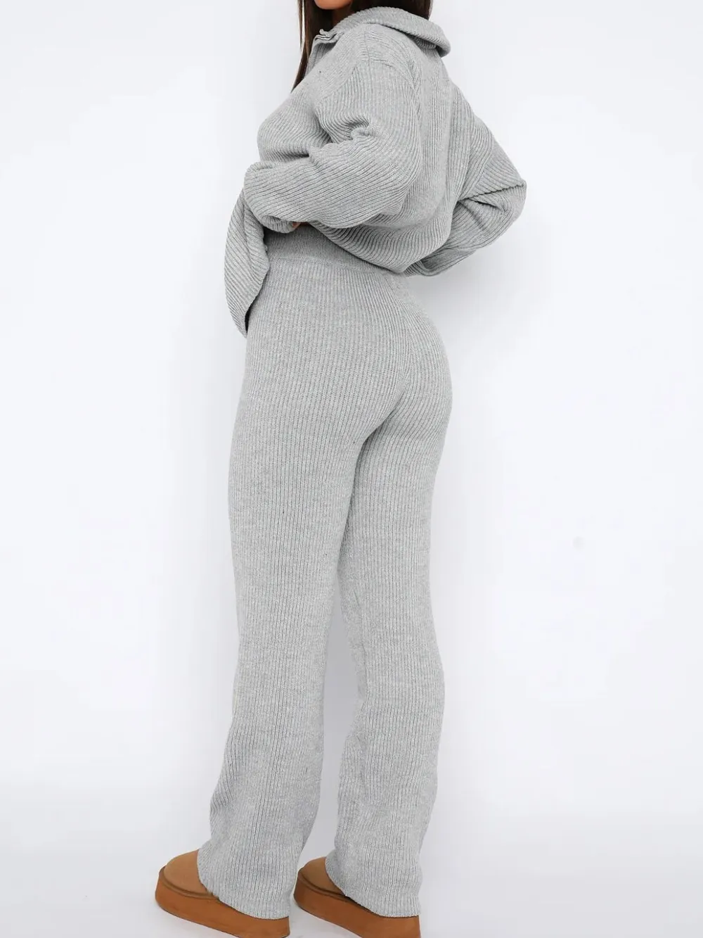 Quarter Zip Long Sleeve Top and Pants Set, image 5