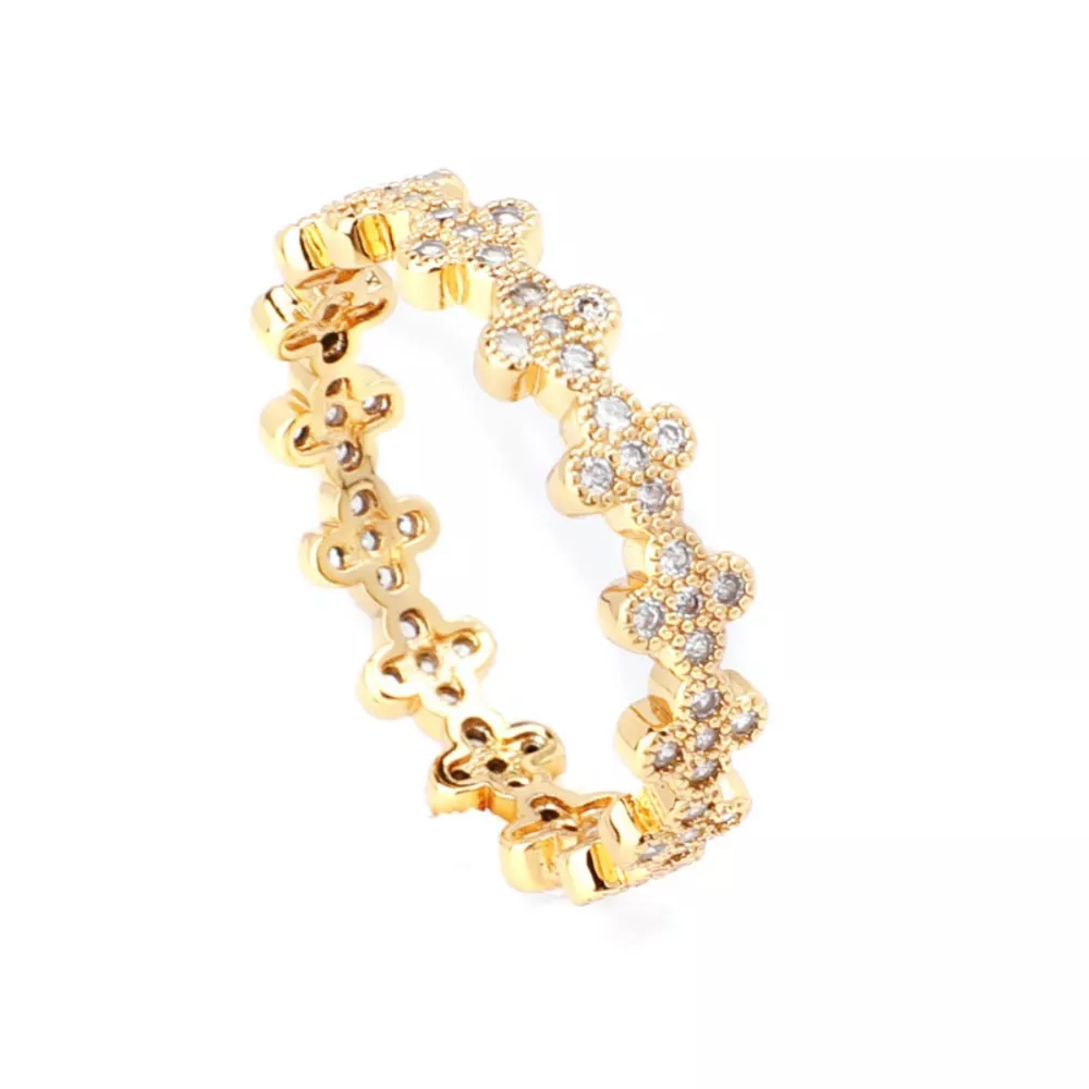 18K Gold-Plated Zircon Ring, image 3
