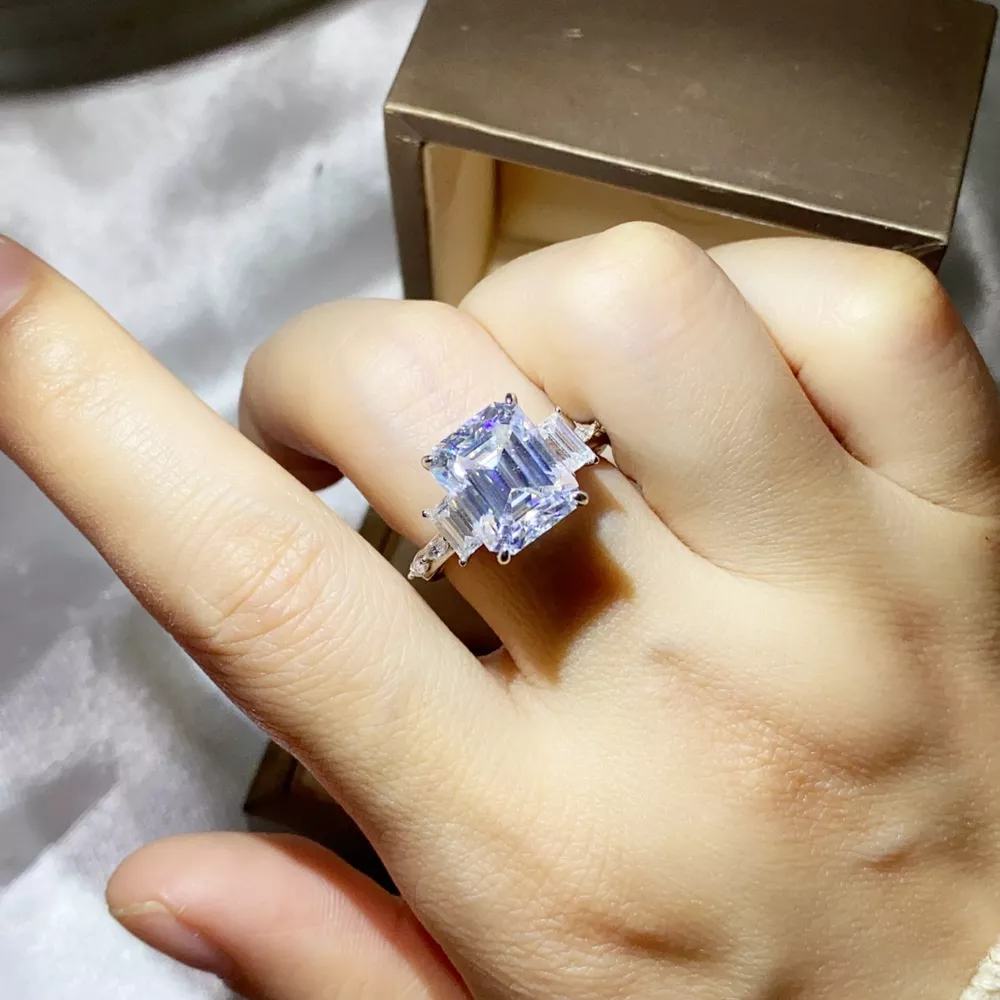 5 Carat Moissanite 925 Sterling Silver Ring, image 5