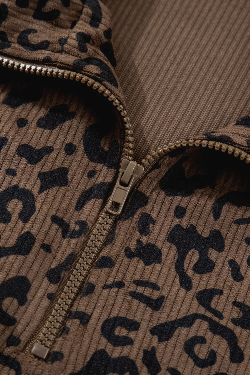 Leopard Print Quarter-Zip Sweatshirt, image 15
