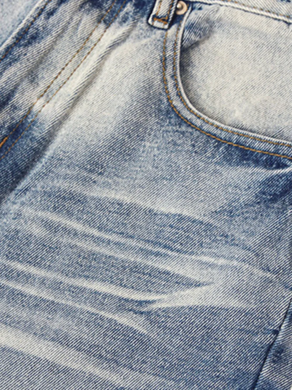 Men's Washed Wide Leg Relaxed Fit Jeans, image 8
