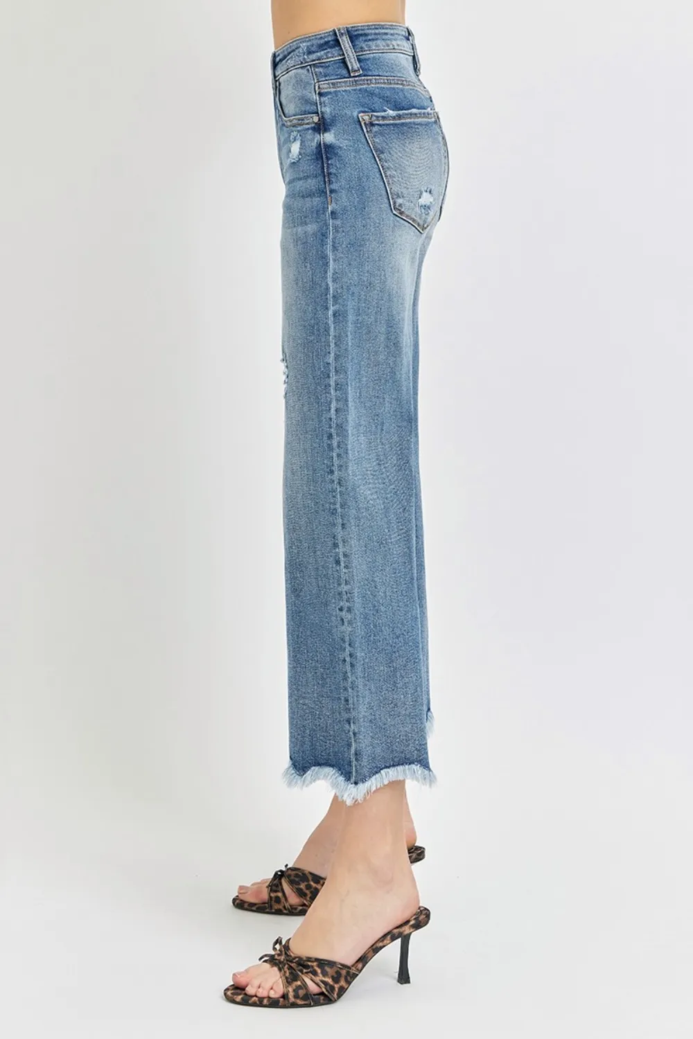 High Rise Cropped Flare Jeans, image 4