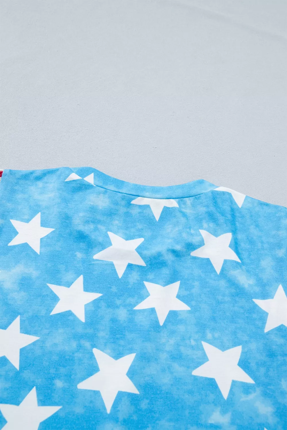 Vintage Star Print Striped Ruffle Sleeve Independence Day Top, image 8