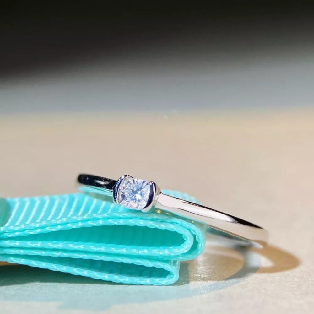 925 Sterling Silver Moissanite Ring, image 4
