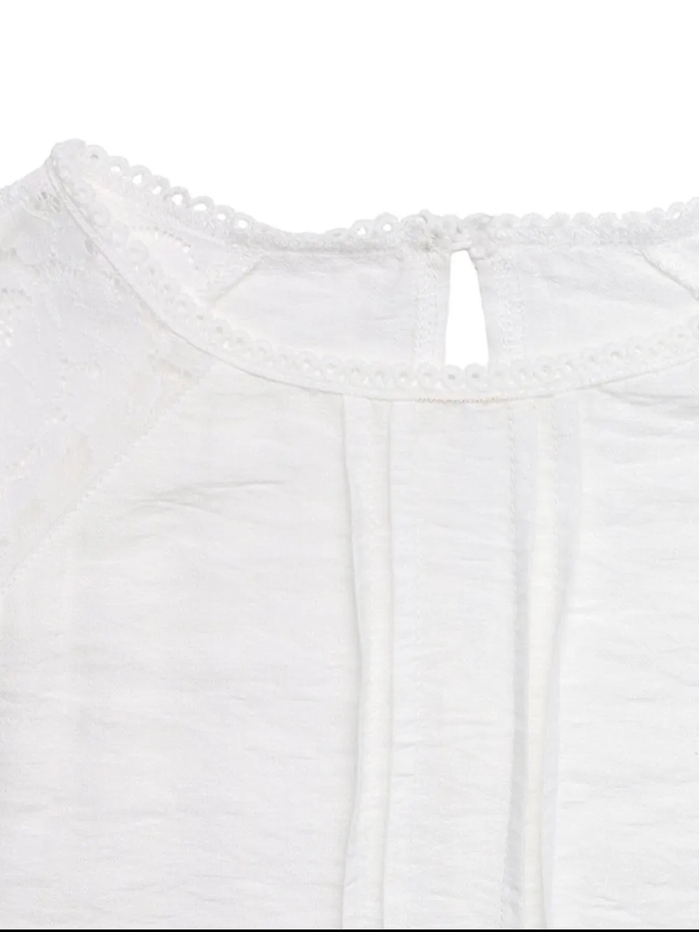 Lace Round Neck Short Sleeve Top, image 4