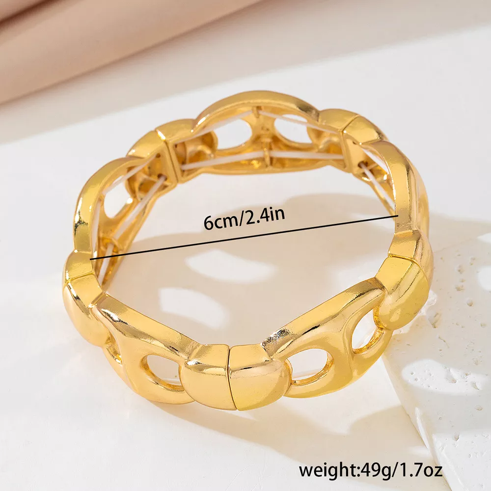 18K Gold-Plated Chain Link Bracelet, image 5