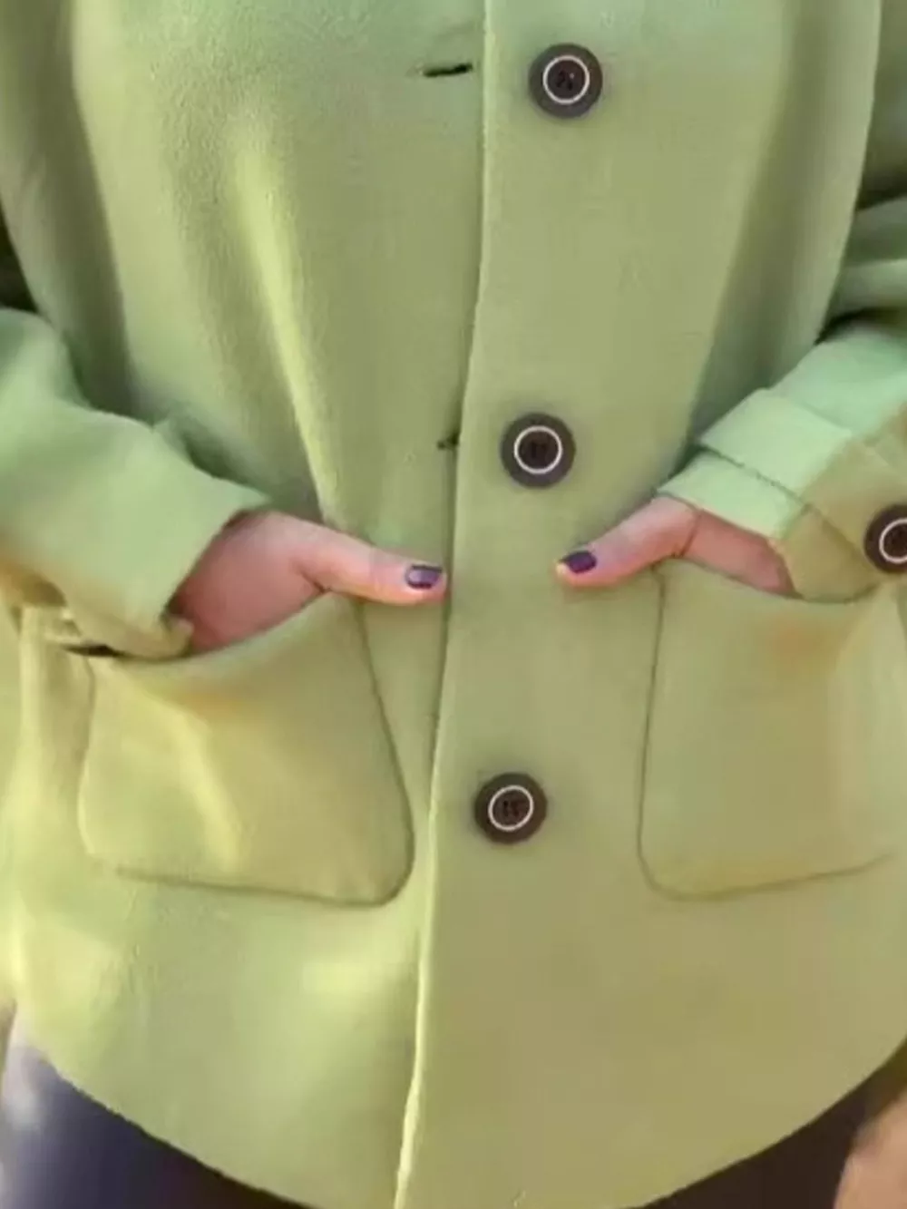 Full Size Button-Front Raglan Sleeve Coat Plus Size, image 7