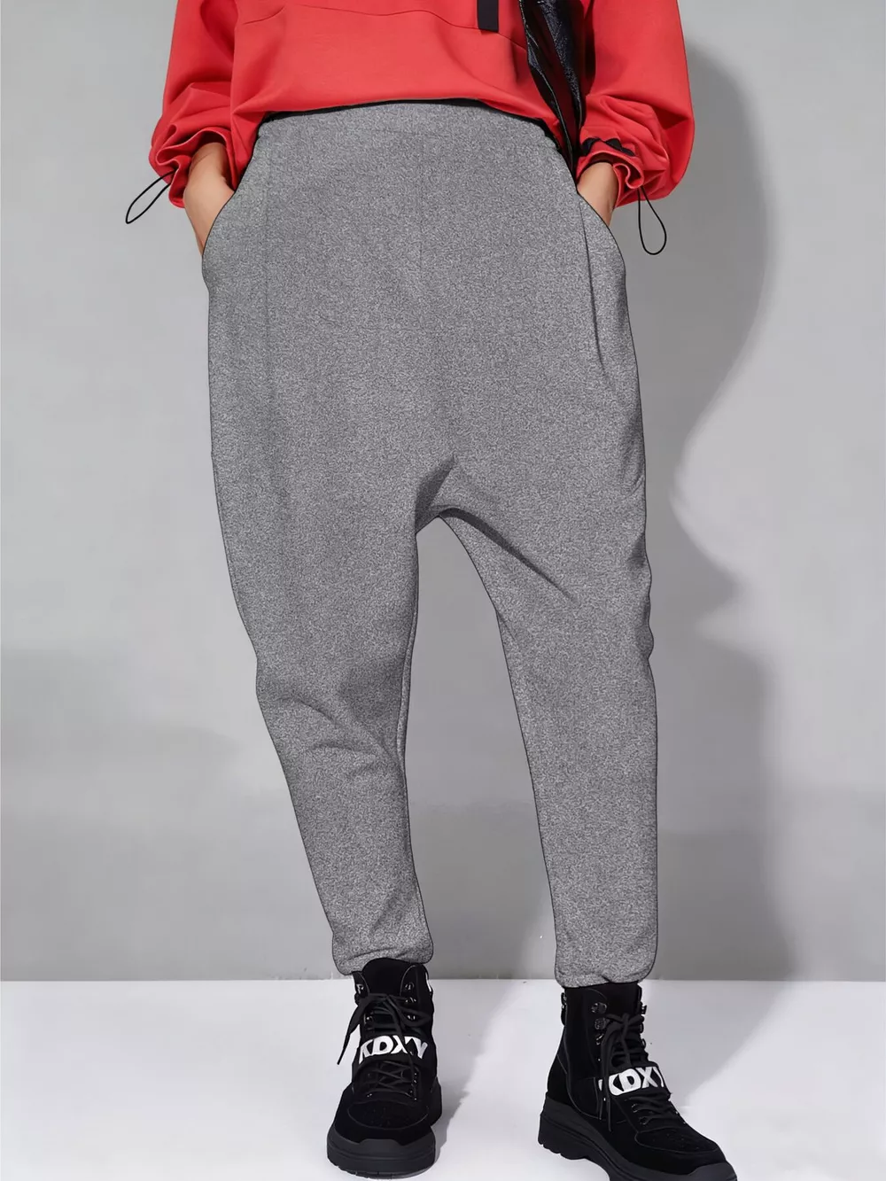 Loose Fit Harem Pants with Pockets, image 11