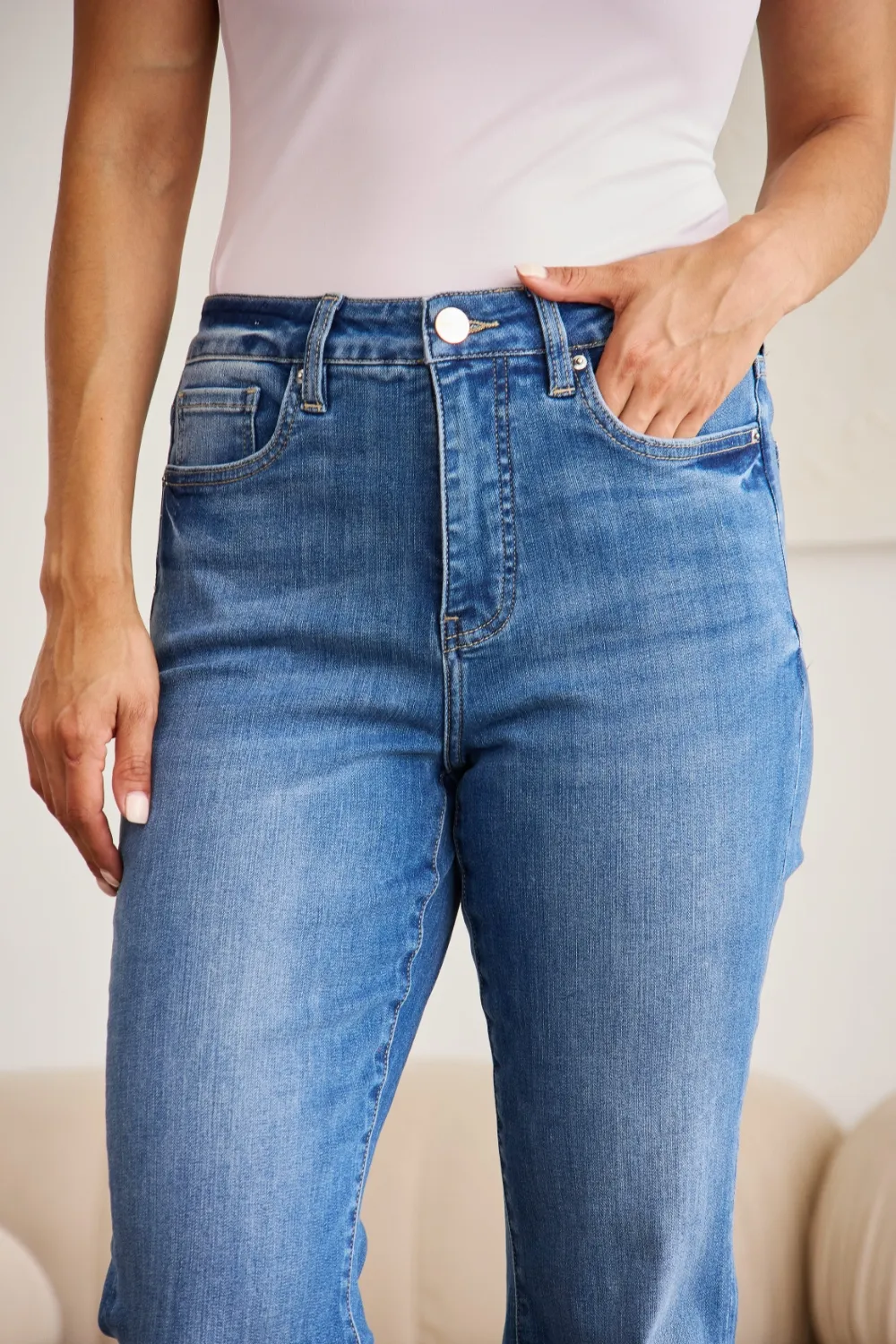 Mini Mia Full Size Tummy Control High Waist Jeans, image 6