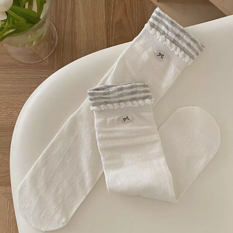 Breathable Cotton Casual Crew Socks Set, image 3