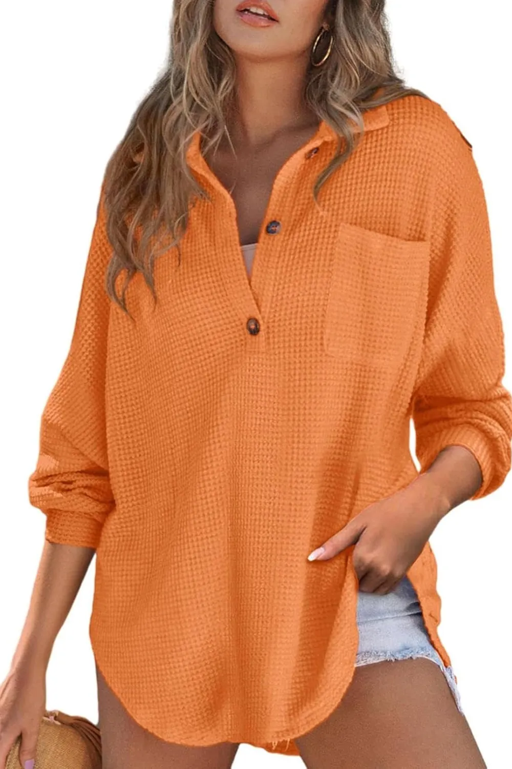 Half Button Long Sleeve Sweatshirt, image 8