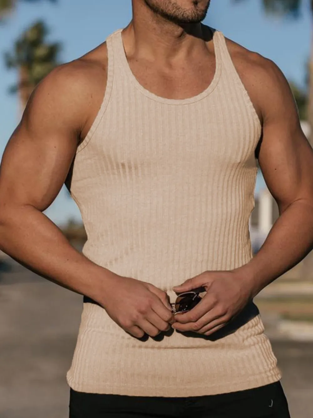 Men's Plus Size Round Neck Tank, image 6