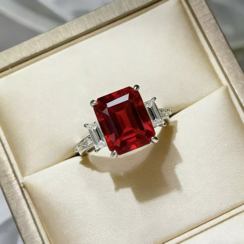 5 Carat Moissanite 925 Sterling Silver Ring, image 2