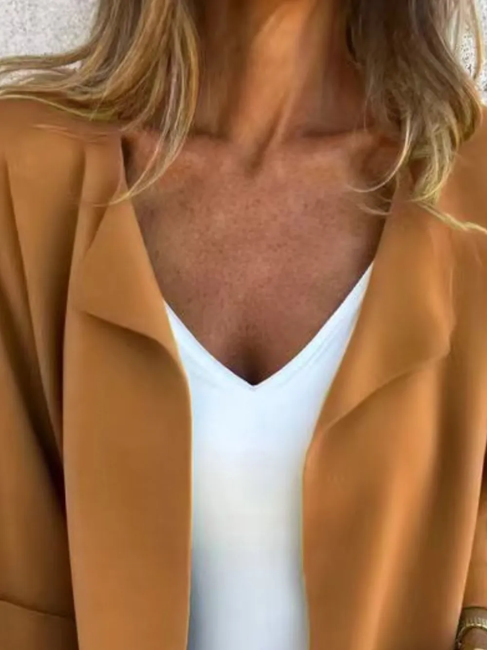 Full Size Open Front 3/4 Sleeve Cardigan Plus Size, image 10