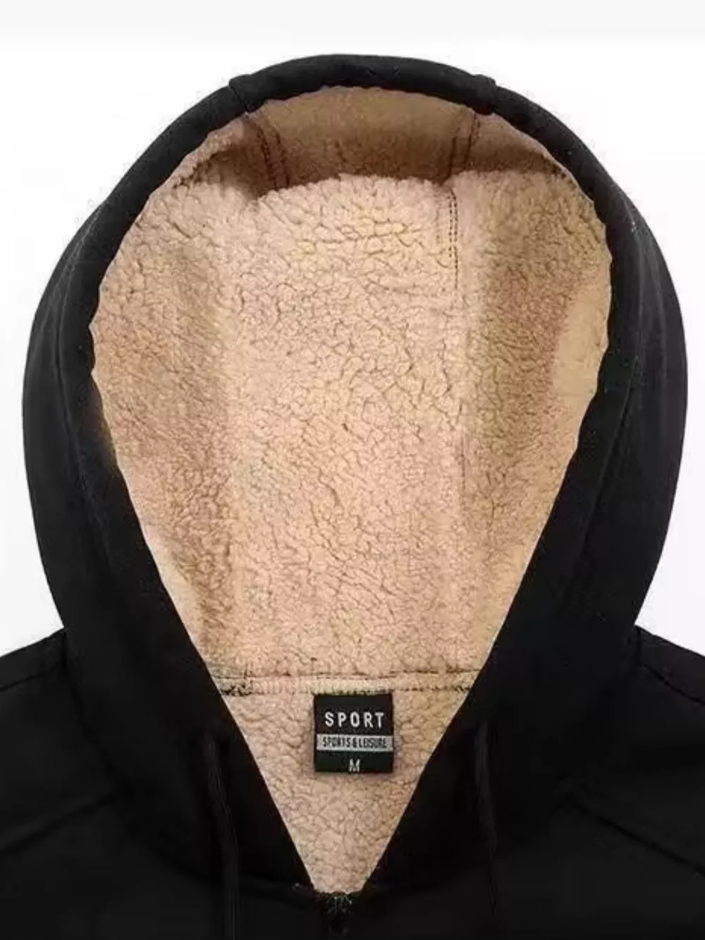 Men's Full Size Fleece Lined Zip-Up Hooded Outerwear Plus Size, image 3